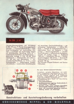 Göricke Programm 1954