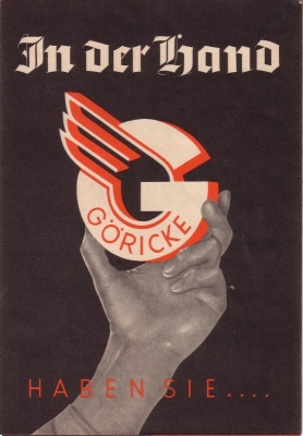 Göricke Fahrrad Programm 1930er Jahre