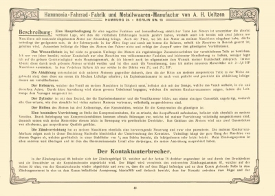 Hammonia Motorcycle and bicycle program 1905