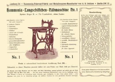 Hammonia Motorcycle and bicycle program 1905