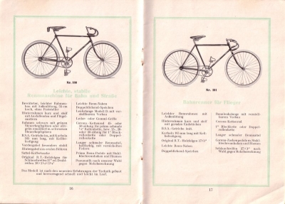 Corona Fahrrad Prospekt 1926
