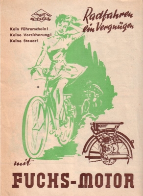 Fuchs bicycle-motor FM 40 S brochure 1950s