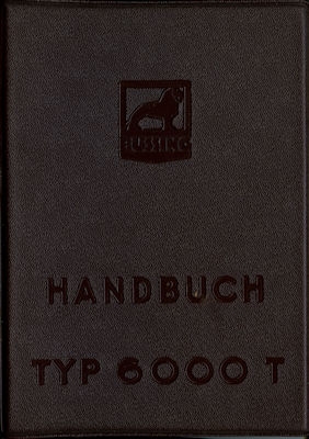 Büssing Trambus 6000 T Bedienungsanleitung 1954