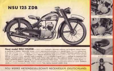 NSU 125 ZDB Prospekt ca.1940