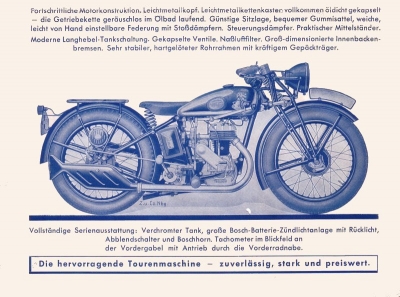 Triumph Kongress 350 Prospekt 1934