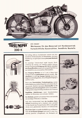 Triumph 200 Kardan Prospekt 1934