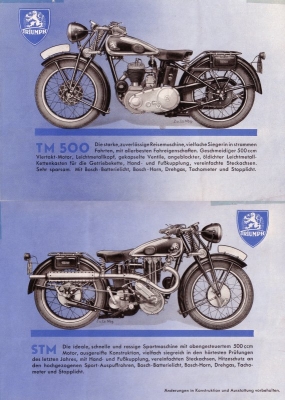 Triumph Programm 1936