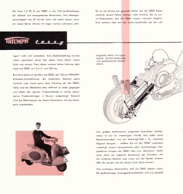 Triumph Motorroller Prospekt 1956