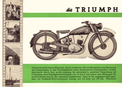 Triumph B 125 Prospekt 1939