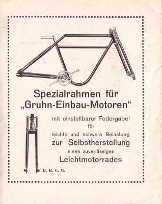 Gruhn Motoren Prospekt 1922