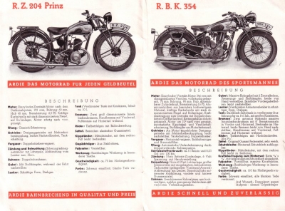 Ardie program 1934