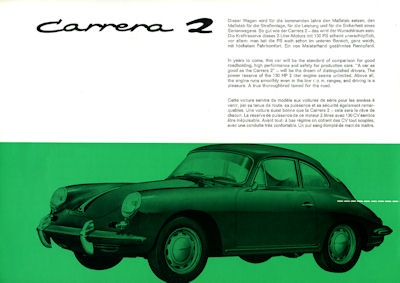 Porsche 356 B Carrera 2 Prospekt 12.1963