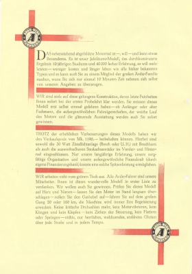 Ardie Programm 1930