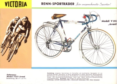 Victoria Fahrrad Programm ca. 1961