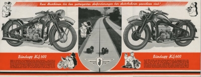 Zündapp KS 500 und KS 600 Prospekt 1938