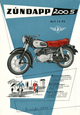 Zündapp 200 S Prospekt 1956