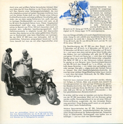 DKW RT 350 brochure ca. 1956