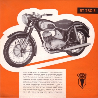 DKW RT 250 S brochure 1955