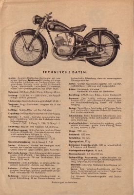 Dürkopp MD 150 Prospekt 1950