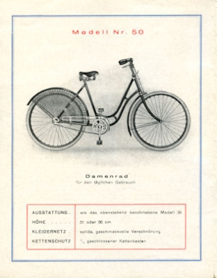 Diamant Fahrrad Programm 1920er Jahre