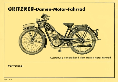 Gritzner Motor-Fahrrad Prospekt 1939