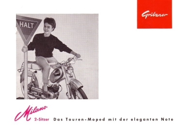 Gritzner Moped Milano Prospekt 1959