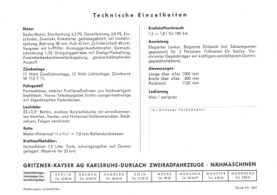 Gritzner Milano SK Prospekt 8.1961