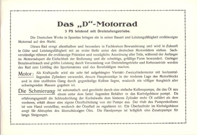 D-Rad Derad M 23 Prospekt 1922