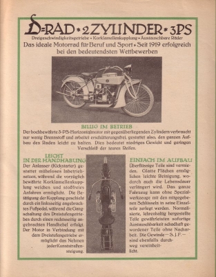 D-Rad Derad M 23 Prospekt 1922