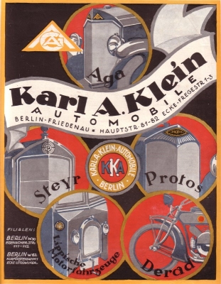 Derad seller Karl Klein Berlin brochure 1922