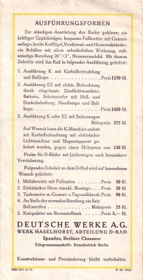 D-Rad R 0/4 Prospekt 1924