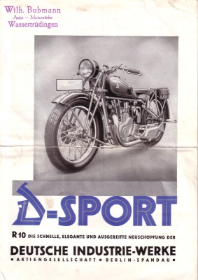 D-Rad R 10 Prospekt 1930