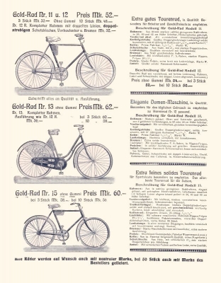 Goldrad bicycle brochure 1916