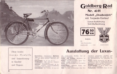 Goldberg-Rad bicycle program 1939