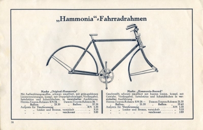 Hammonia Bicycle program 1934