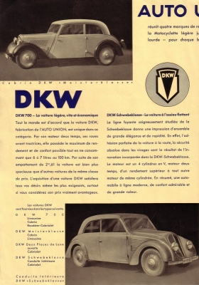 Auto-Union Pkw Programm 1935