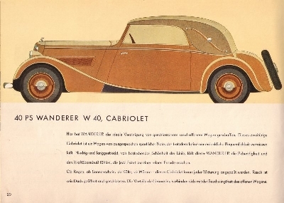 Wanderer Programm 1936