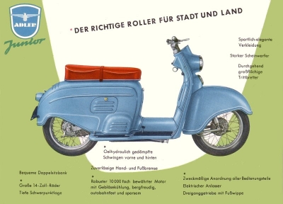 Adler Roller Junior Prospekt 1950er Jahre