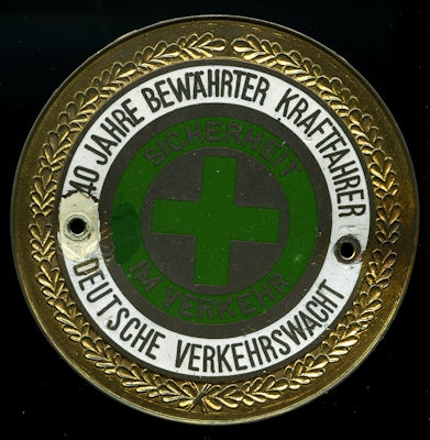 Plakette Bundesverkehrswacht ca. 1970er Jahre