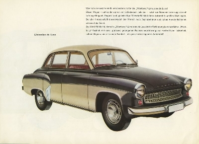 Wartburg 311 Prospekt 1961