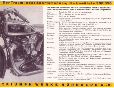 Triumph Programm 1931 Teil 1