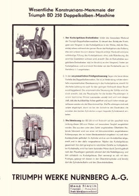 Triumph BD 250 Prospekt 1939