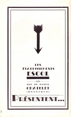 Escol Programm 1933