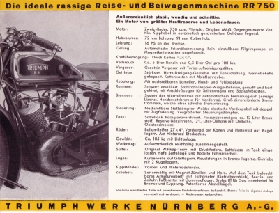 Triumph Programm 1931 Teil 2