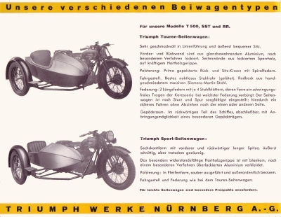 Triumph Programm 1931 Teil 2