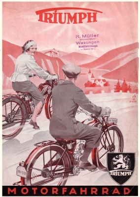 Triumph Motorfahrrad Prospekt 1938