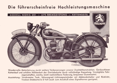 Triumph Noris 201 Prospekt 1934