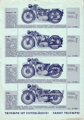 Triumph Programm 1936