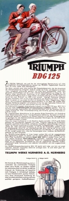 Triumph BDG 125 Prospekt 1952