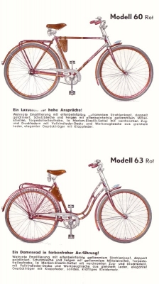 Triumph Fahrrad Programm 1950/60er Jahre